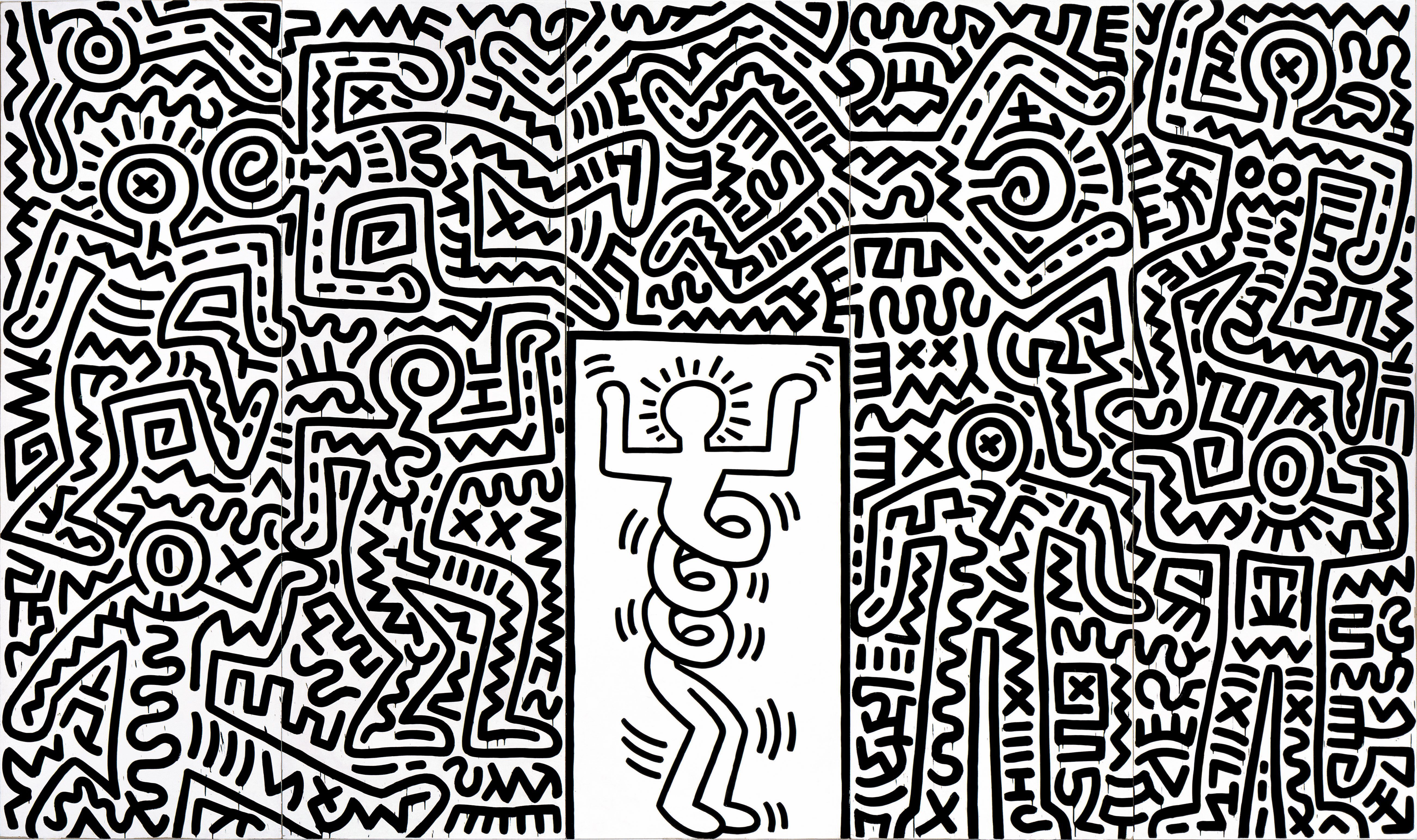 『スウィート・サタデー・ナイト』のための舞台セット 1985年 中村キース・ヘリング美術館蔵 Keith Haring Artwork (c)Keith Haring Foundation