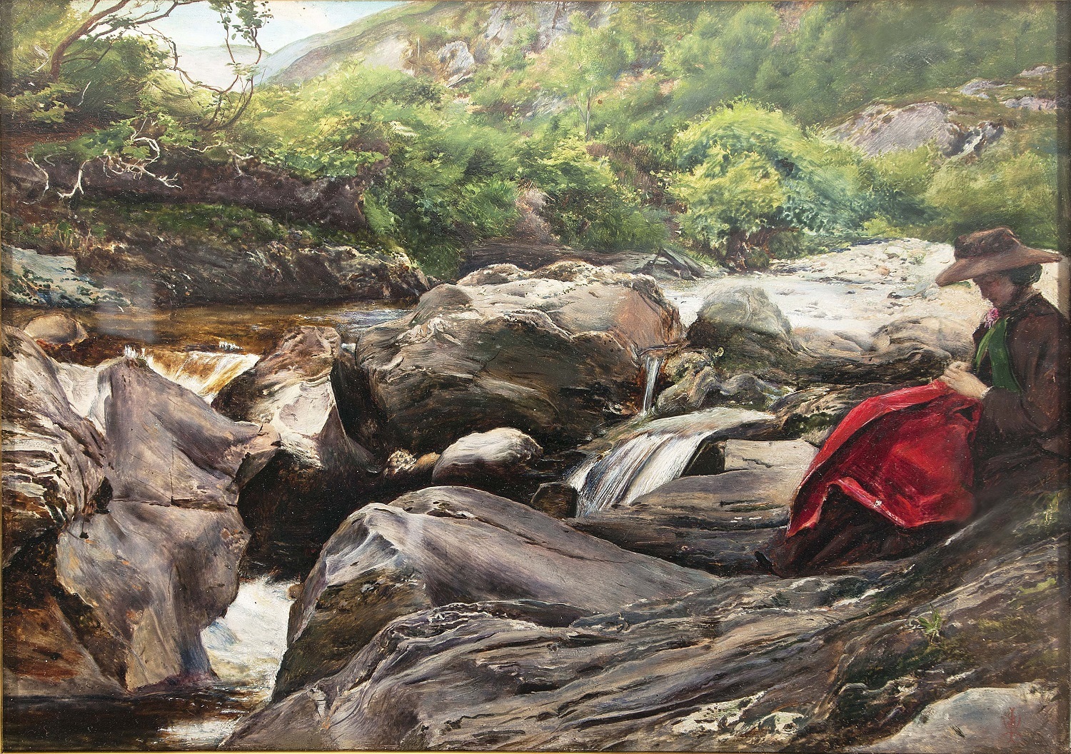 ジョン・エヴァレット・ミレイ《滝》1853年、油彩／板、23.2×33.3 cm、デラウェア美術館 (C) Delaware Art Museum, Samuel and Mary R. Bancroft Memorial, 1935