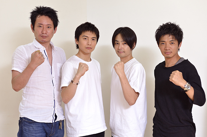 （左から）谷賢一、宮崎秋人、木村了、和田正人