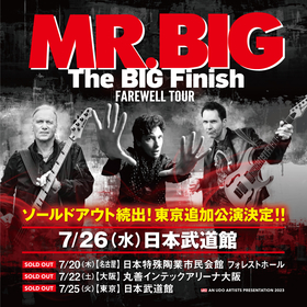 MR.BIG、ジャパン・ツアーの東京追加公演（日本武道館）を発表