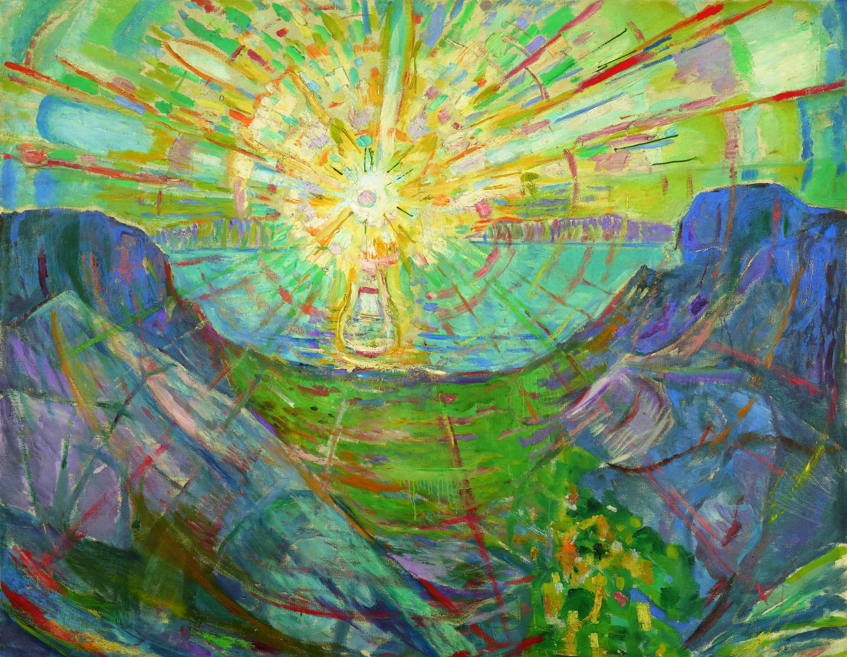 エドヴァルド・ムンク《太陽》1910-13年　油彩、カンヴァス　162×205cm　