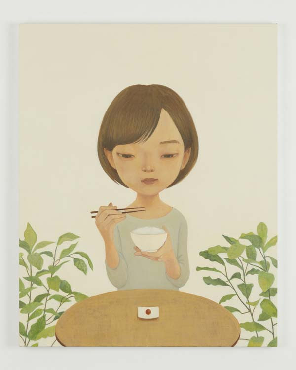 「Meshi」 2017 acrylic on canvas 91.1 x 72.7 cm (C) Hideaki Kawashima