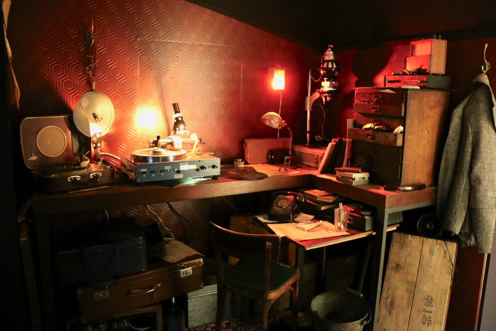 ボーン・レコード制作部屋の再現展示