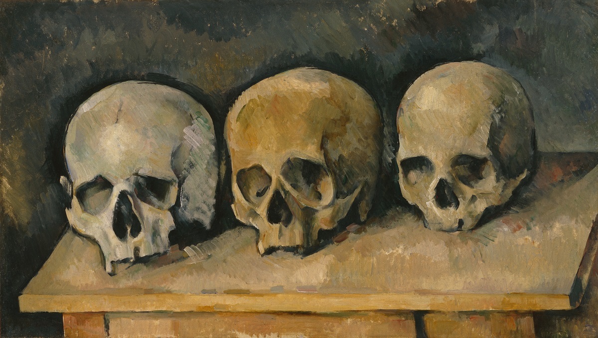 《三つの髑髏》ポール・セザンヌ、1900年頃、Bequest of Robert H. Tannahill
