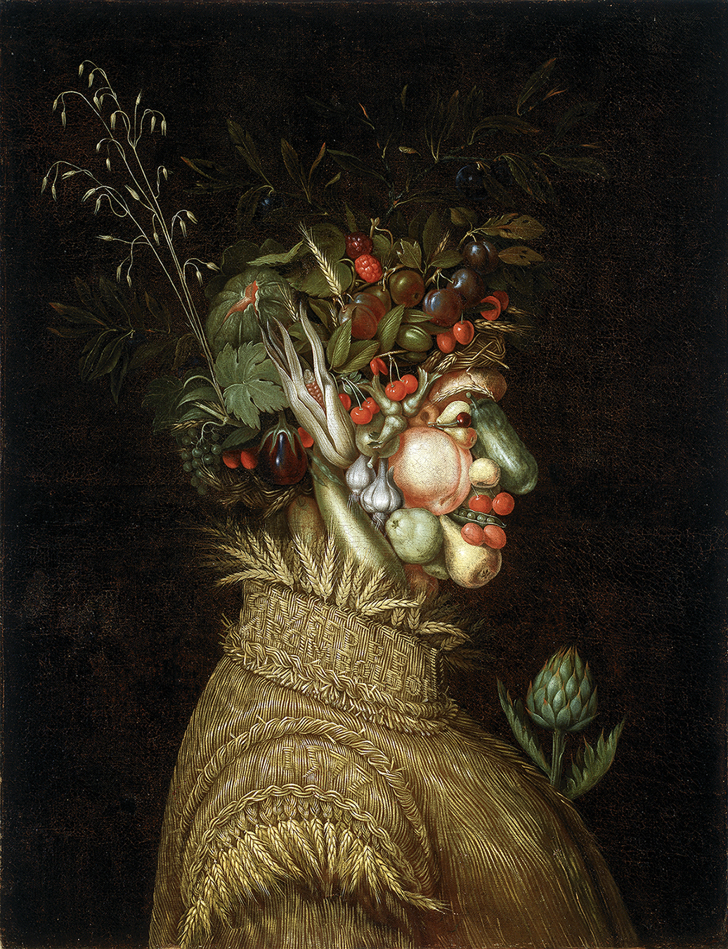 ジュゼッペ・アルチンボルド《夏》　1572年　油彩/カンヴァス　デンバー美術館蔵