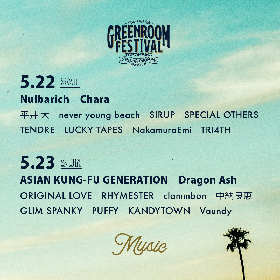 『GREENROOM FESTIVALʼ21』アジカン、Dragon Ash、Charaら第2弾出演アーティスト＆⽇割りを発表