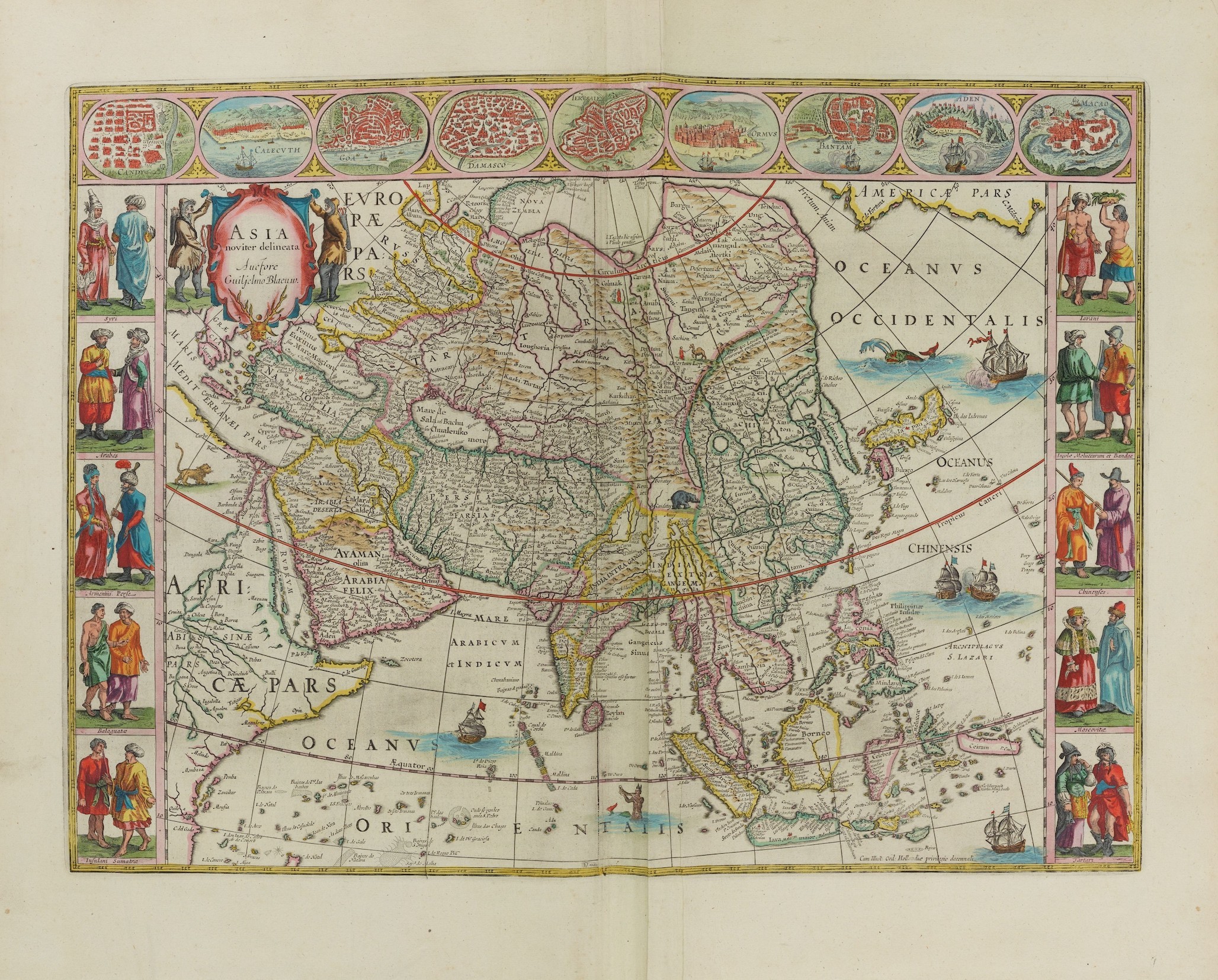 ウィレム・ブラウ、ヨアン・ブラウ『大地図帳』 1648-65年 アムステルダム刊　※会期中にページ替えを行います