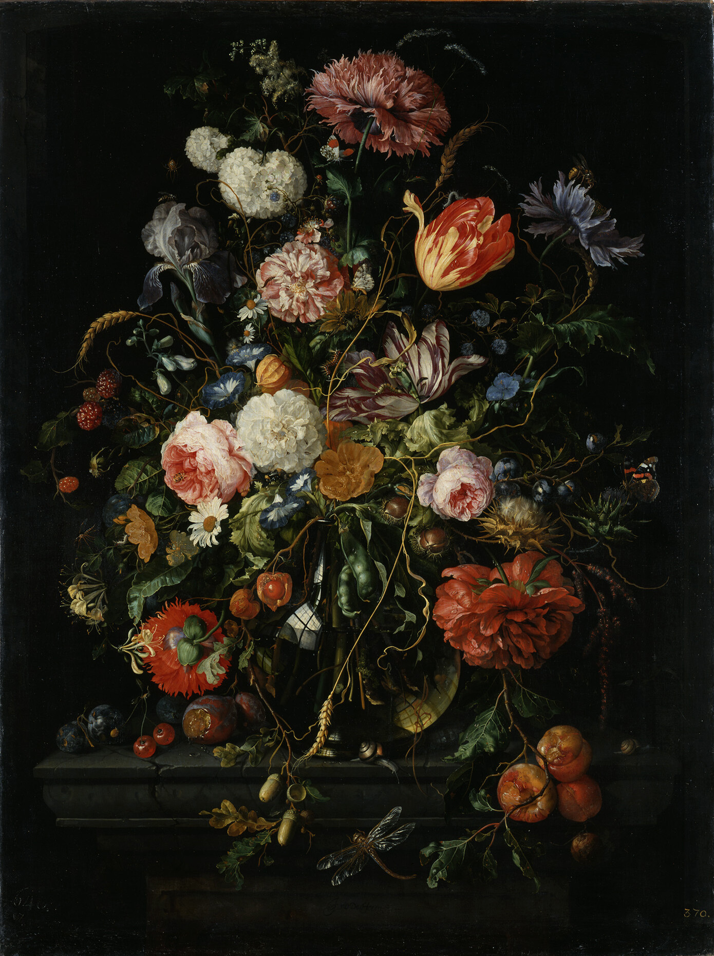 ヤン・デ・ヘーム 「花瓶と果物」 1670-72年頃 ドレスデン国立古典絵画館