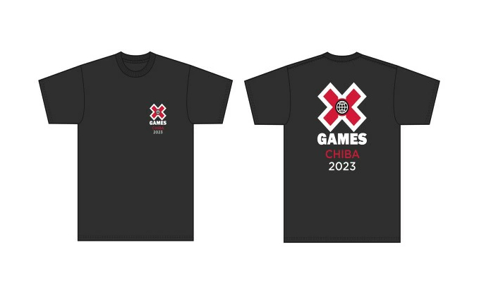 『X Games Chiba 2023』のロゴをデザインした大会限定オリジナルTシャツ