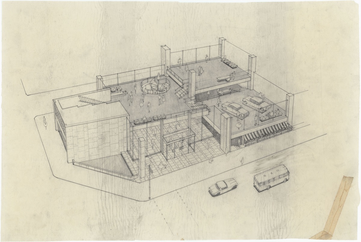 「ソニービル新築工事（フロアー透視図）」 1965年頃
