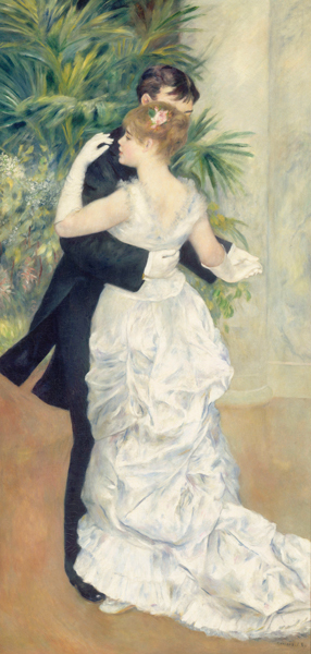 ピエール・オーギュスト・ルノワール　都会のダンス　1883年、油彩／カンヴァス、179.7×89.1cm、オルセー美術館