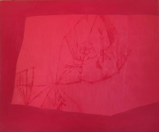  川城夏未『あまつぶもっていって』　2014年　162×194cm　油彩・キャンバス