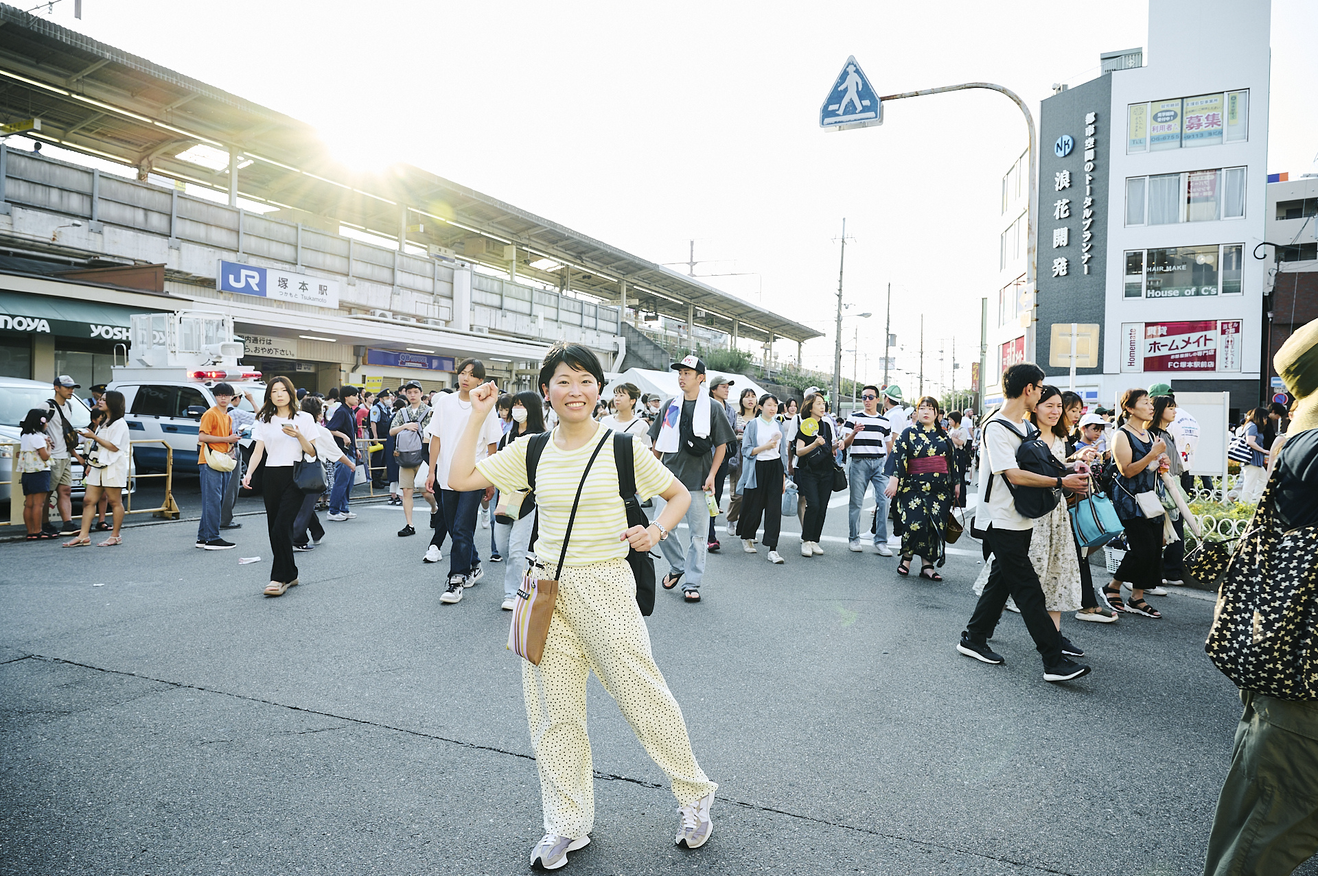 塚本駅に到着！