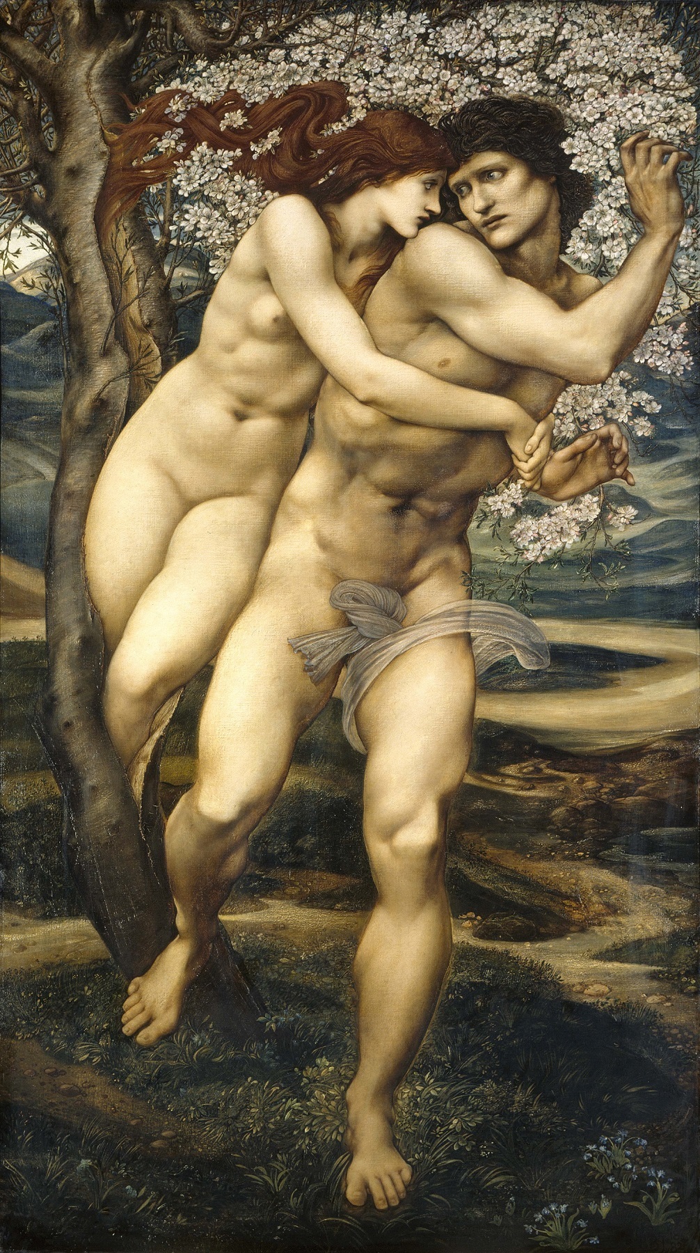 エドワード・バーン＝ジョーンズ《赦しの樹》1881－82年、油彩／カンヴァス、186×111 cm、 リヴァプール国立美術館、レディ・リーヴァー・アート・ギャラリー (C) National Museums Liverpool, Lady Lever Art Gallery
