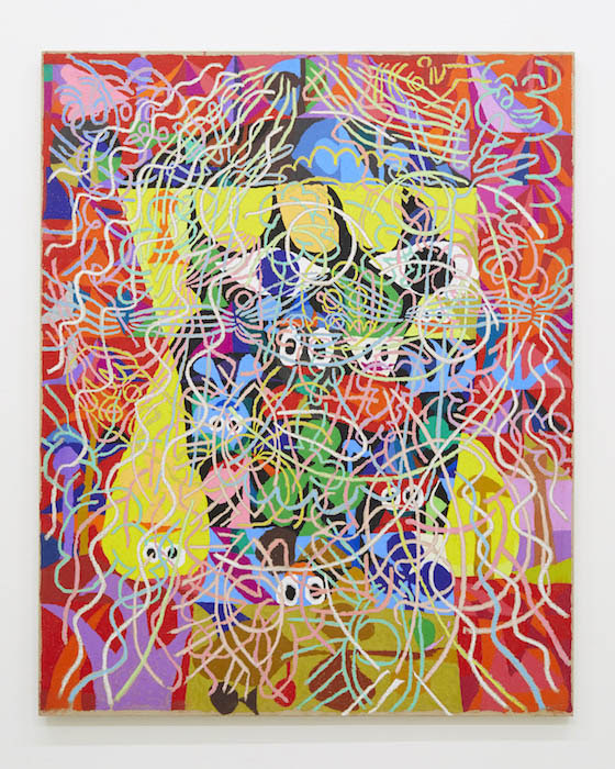 中園孔二　Koji Nakazono 　Untitled, c.2012　 crayon, canvas on wood panel　 162.0 x 130.3 cm (C)Koji Nakazono