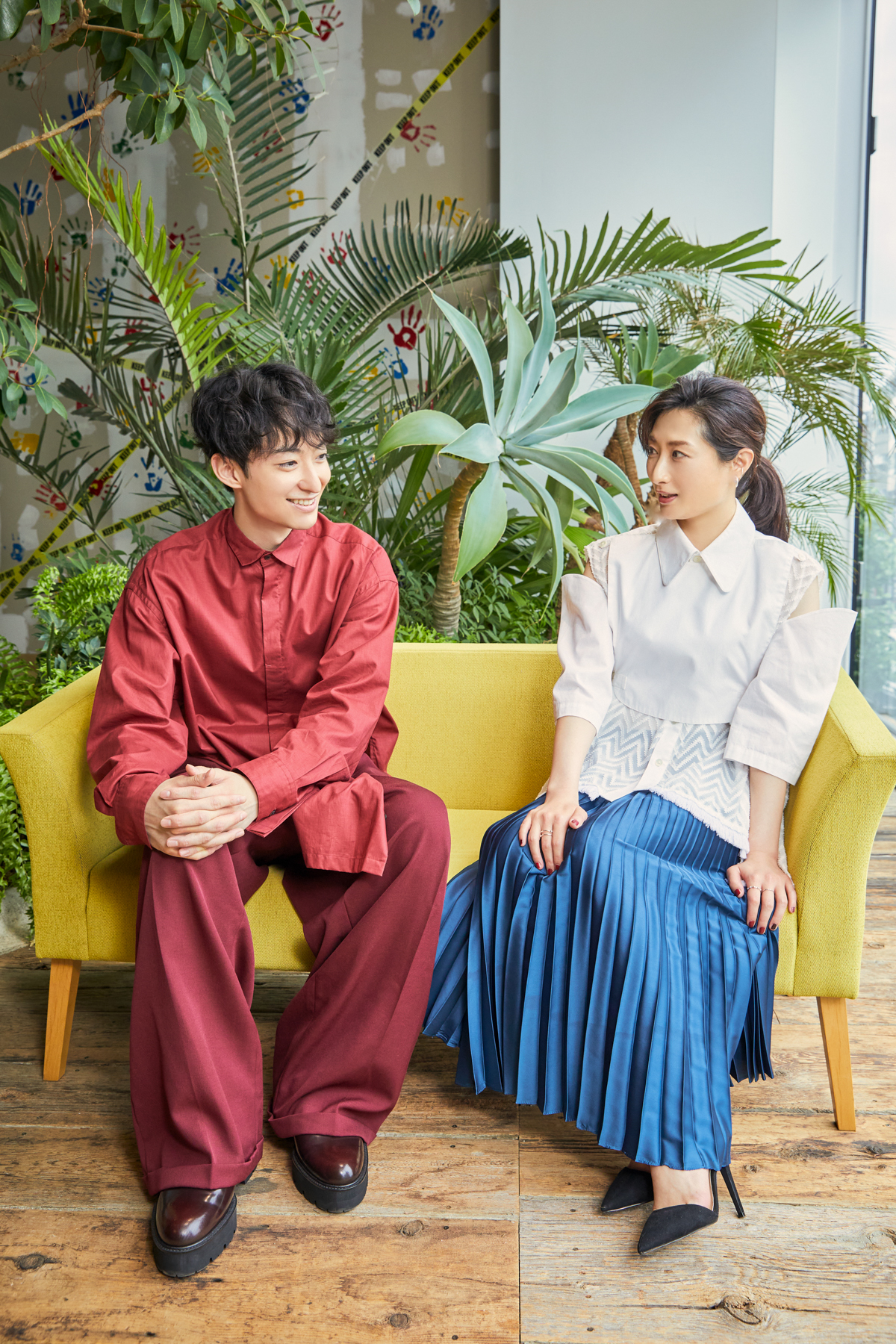 左から、濱正悟、武田梨奈 撮影＝鈴木久美子