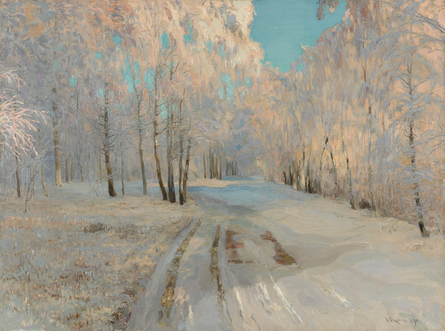 ワシーリー・バクシェーエフ 《樹氷》 1900年 油彩・キャンヴァス (C) The State Tretyakov Gallery