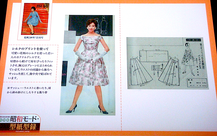 1/2レプリカのもととなったモデル写真と型紙も併せて展示