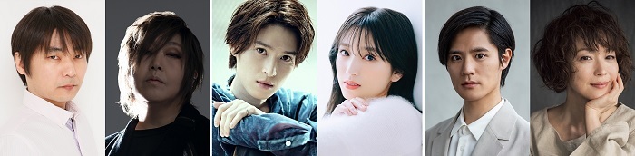 （左から）石田彰＆緒方恵美、阪本奨悟＆矢吹奈子、岡本圭人＆若村麻由美