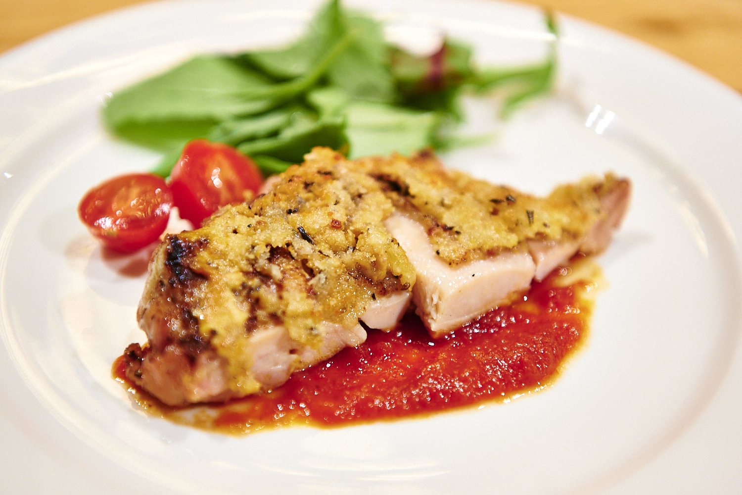 鶏もも肉の香草パン粉焼き