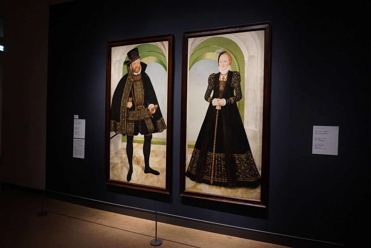ルカス・クラーナハ（子）《ザクセン選帝侯アウグスト》《アンナ・オブ・デンマーク》1565年以降 ウィーン美術史美術館 © KHM- Museumsverband.