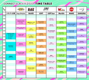 『CONNECT歌舞伎町2023』タイムテーブルが発表　ザ・シスターズハイの追加出演も決定