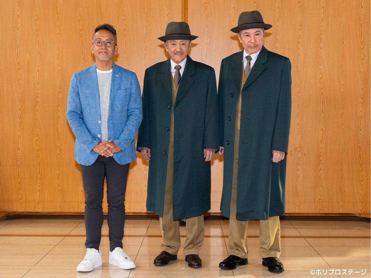 （左から）演出：宮本亞門、市村正親、鹿賀丈史