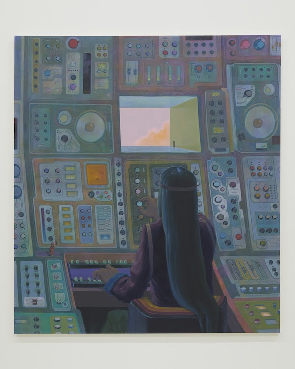 「コクピット」 2019 acrylic on canvas 130.3 x 116.1 cm (C)Atsushi Fukui, Courtesy of Tomio Koyama Gallery, Tokyo