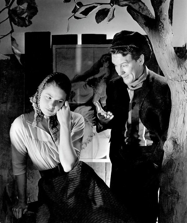 『リリオム』ブロードウェイ再演（1940年）のバージェス・メレディス（右）とイングリッド・バーグマン