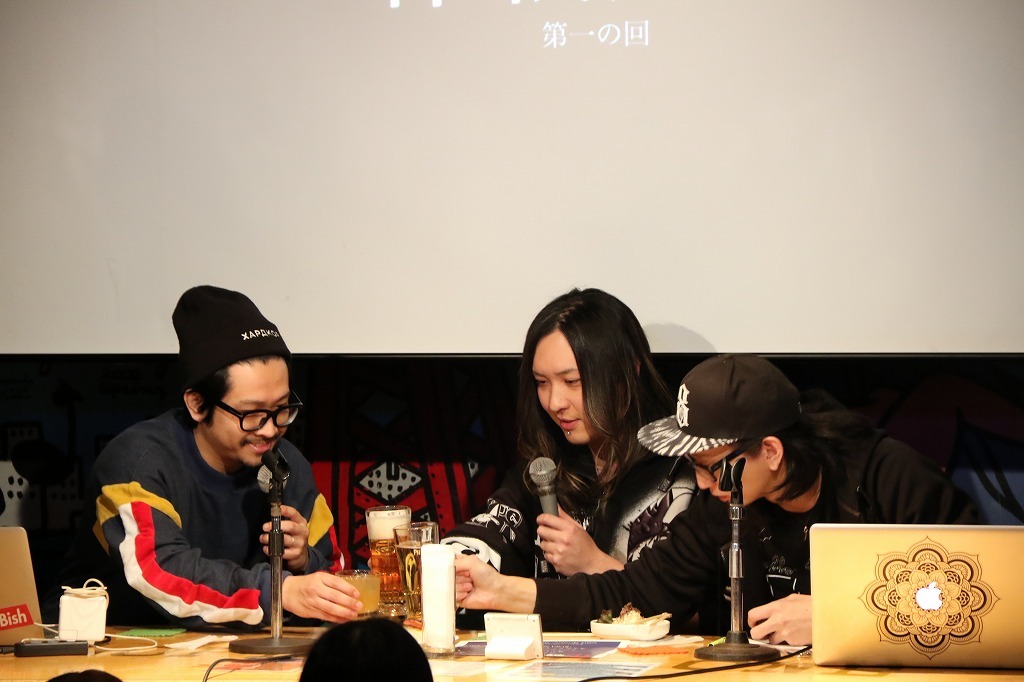 L⇒R：渡辺淳之介、RUKA、齋藤紳一郎 『作戦会議』2017.1.27