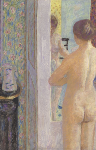 ピエール・ボナール《化粧室 あるいは バラ色の化粧室》1914-21年　油彩、カンヴァス　119.5×79cm　 オルセー美術館