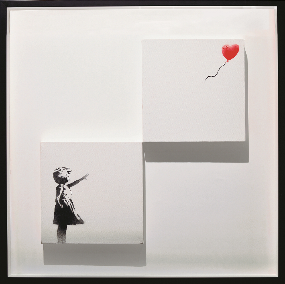 期間限定】 Banksy GIRL WITH RED BALLOON WCP 風船ポスター 版画