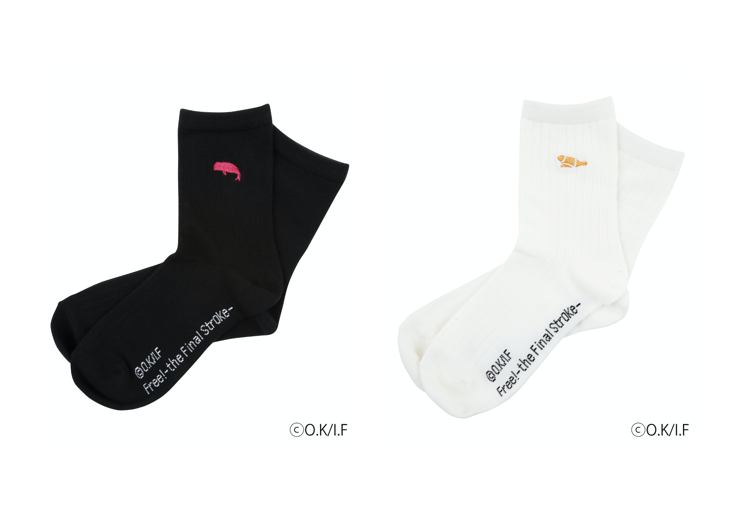 Animal motif socks 郁弥＆旭（ベルーガ＆リボンシール）