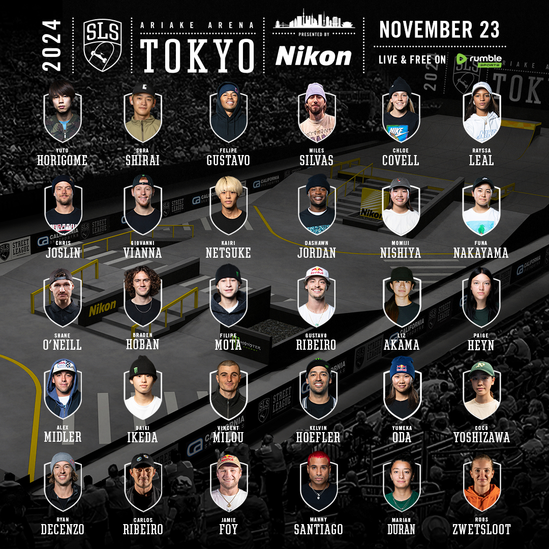 『2024 SLS CHAMPIONSHIP TOUR -TOKYO- presented by Nikon』出場選手