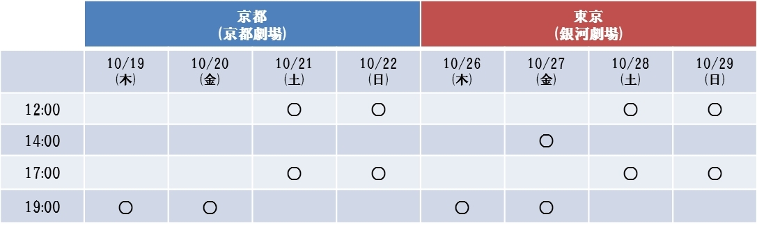 公演日程