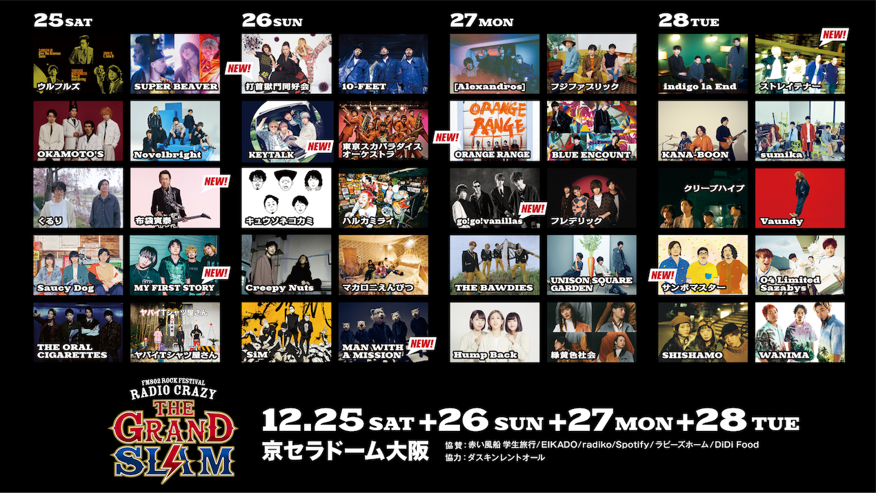 『FM802 ROCK FESTIVAL RADIO CRAZY presents THE GRAND SLAM』