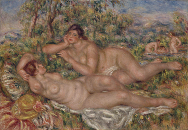 ピエール・オーギュスト・ルノワール 浴女たち 1918-1919年、油彩／カンヴァス、110×160cm、オルセー美術館