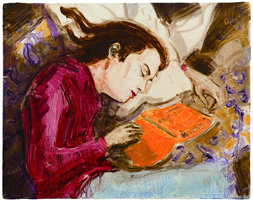 『Kurt Sleeping』1995 板に油彩 27.9×35.6 cm