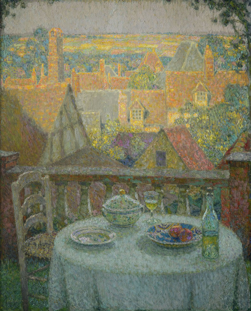 《ジェルブロワ、テラスの食卓》 アンリ・ル・シダネル 1930年 油彩/カンヴァス 100×81cm フランス、個人蔵 (C)Luc Paris