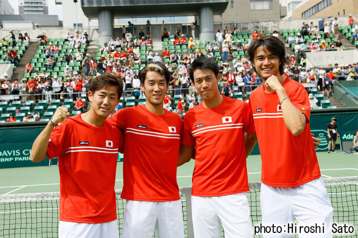 西岡良仁・杉田祐一・錦織圭・ダニエル太郎[前回大会]