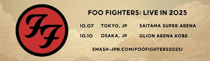 フー・ファイターズ、10月に単独来日公演決定