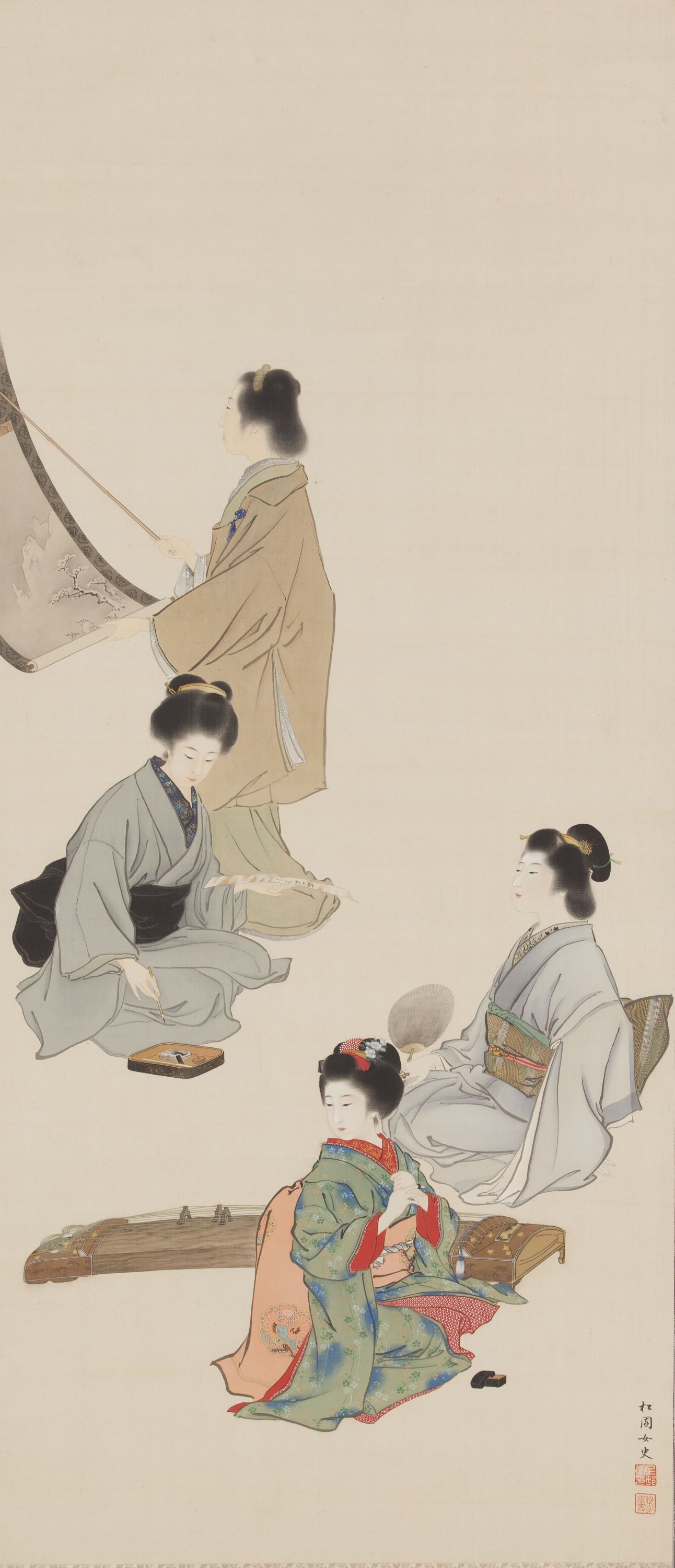 上村松園 「四季美人図」1892年頃　光ミュージアム 【通期展示】