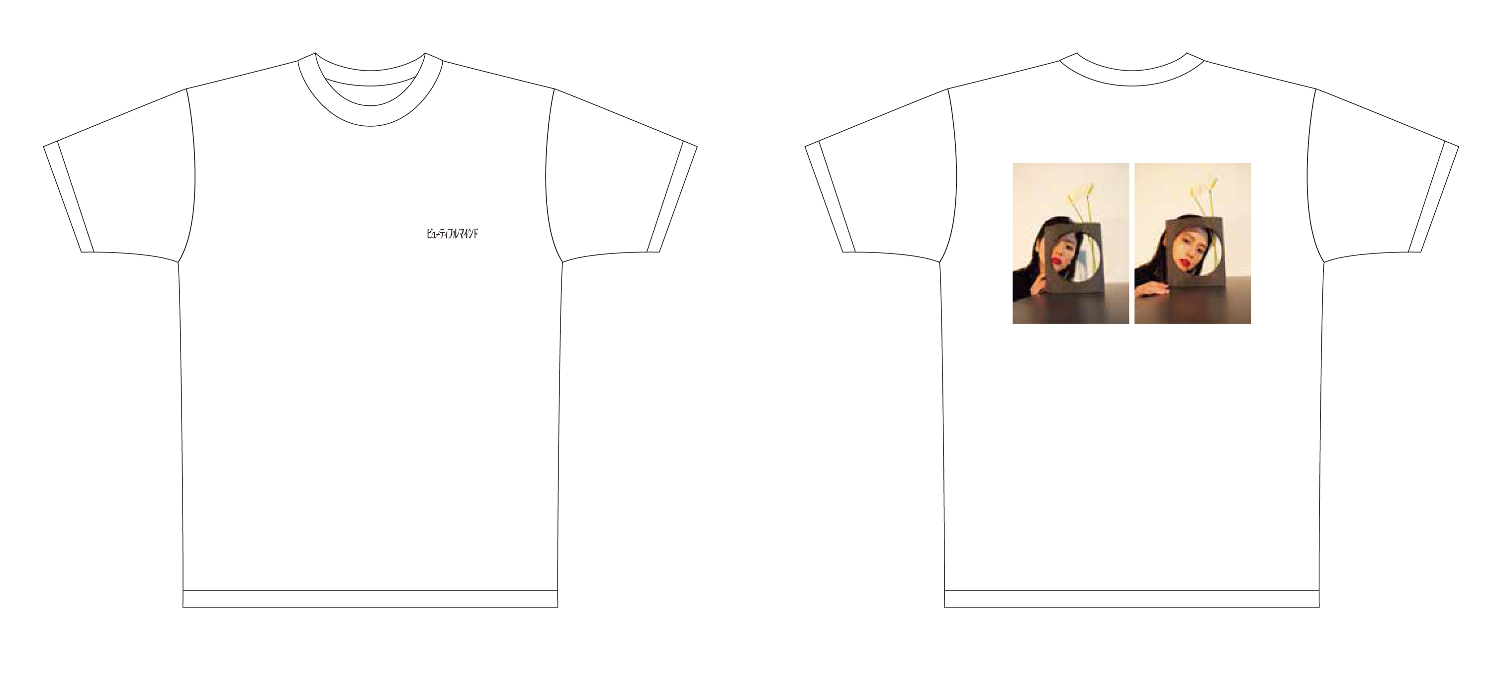 『MASAMI NAGASAWA PHOTO EXHIBITION ビューティフルマインド』ロゴ刺繍Tシャツ(2種)　各4,950円 