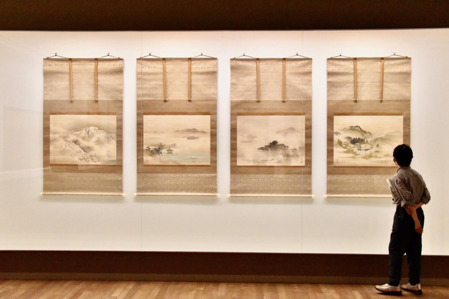 野村文挙 《近江八景図》 明治32年（1899） 滋賀県立近代美術館蔵 東京展：通期4幅ずつ展示