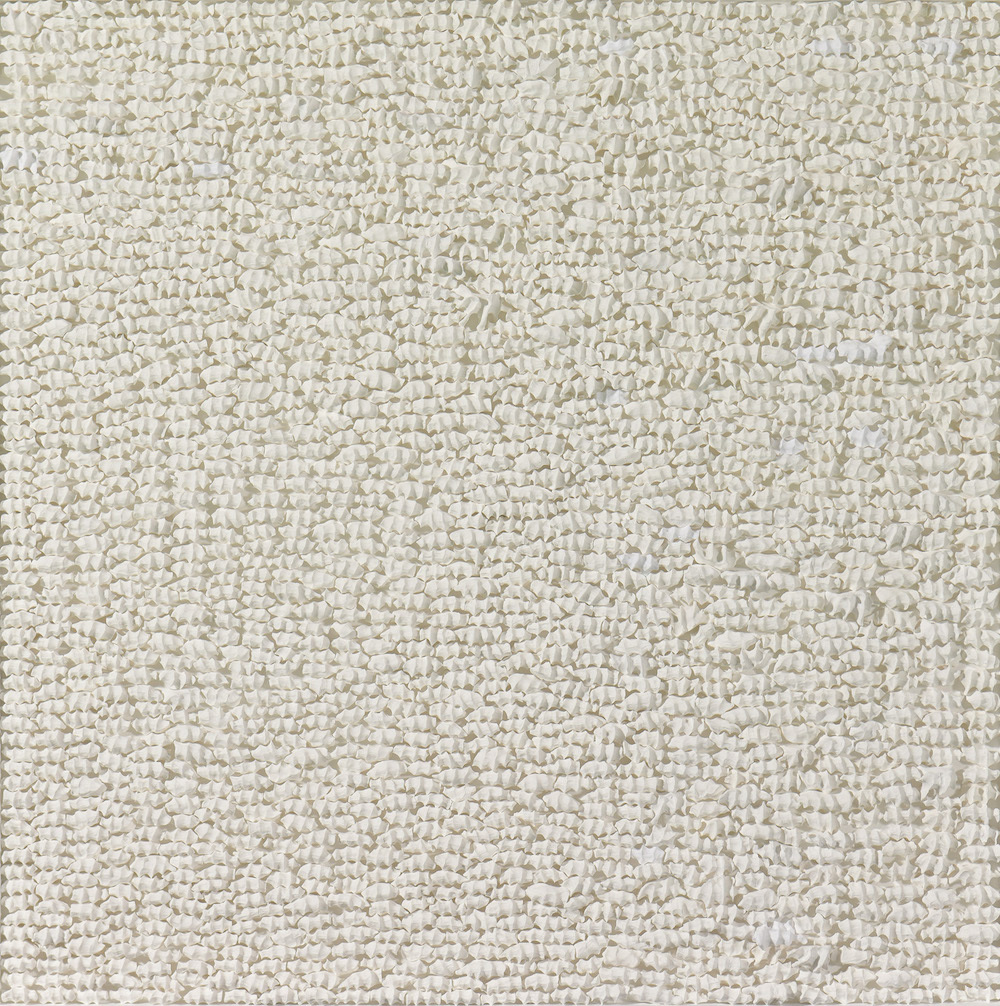 優秀賞 塩足 月和子 《あまりにも断片的な》 2023年 石膏・キャンバス 142×142cm