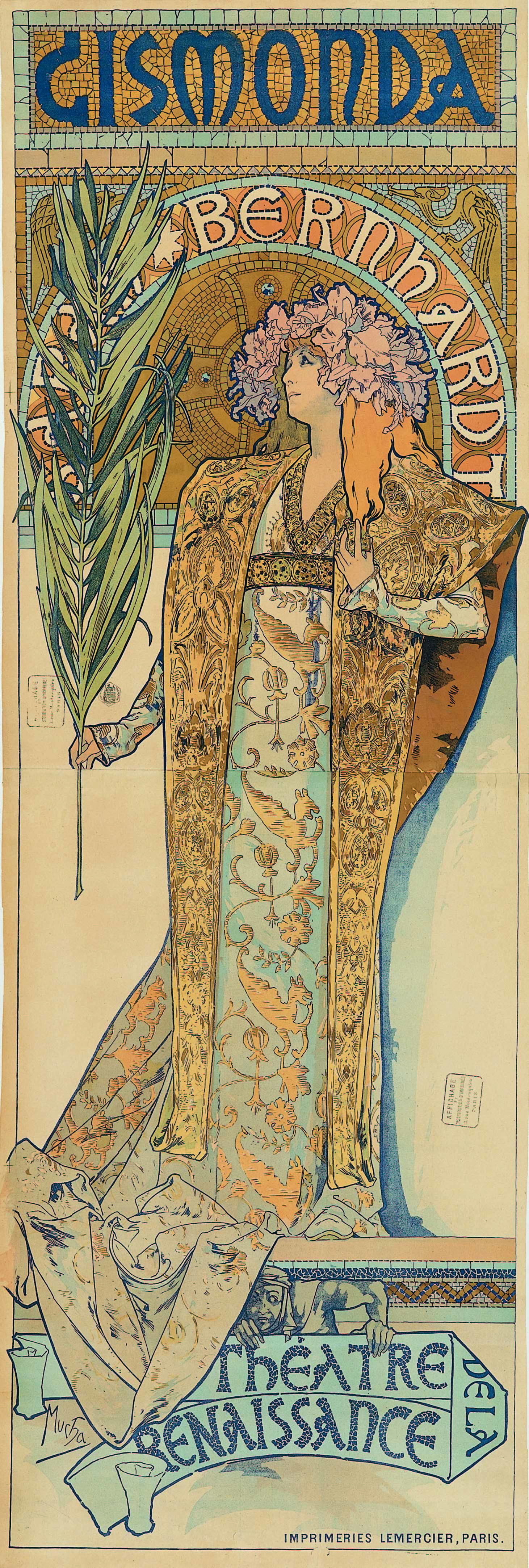 アルフォンス・ミュシャ「ジスモンダ」1894年 サントリーポスターコレクション、⼤阪中之島美術館寄託