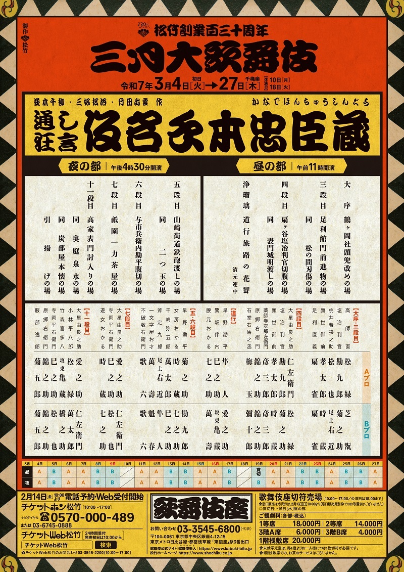 歌舞伎座『仮名手本忠臣蔵』