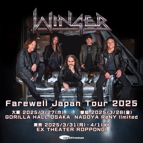 ​ウィンガー、最後の来日　『Farewell Japan Tour 2025』の開催を発表