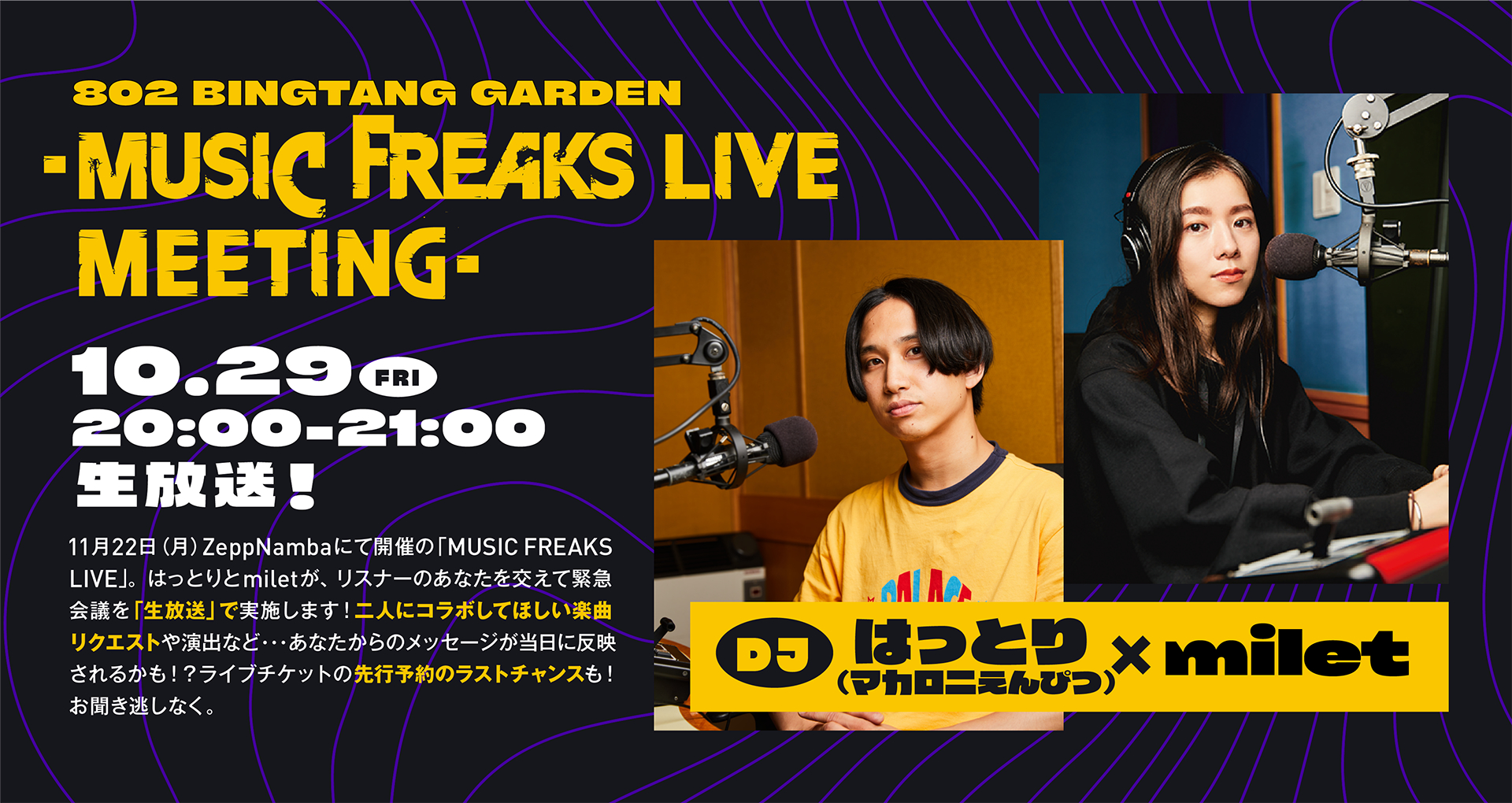 『802 BINTANG GRADEN -MUSIC FREAKS LIVE　MEETING-』