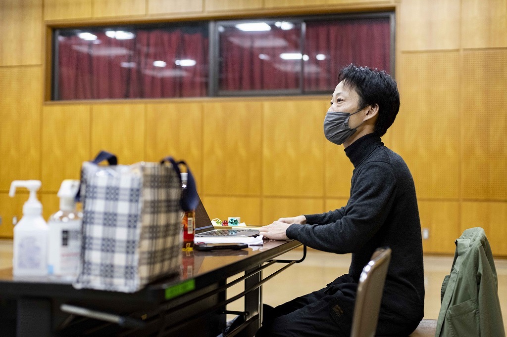 劇団 短距離男道ミサイル　オンラインプレイベント、公開稽古より 　写真：小田島万里
